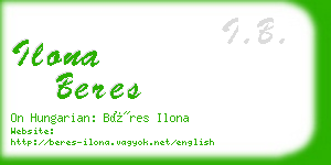 ilona beres business card